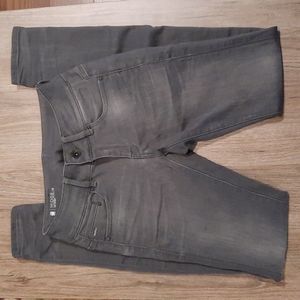 G-Star Raw Midge Mid-Rise Skinny Fit Denim Jeans Size 25 Color: Gray